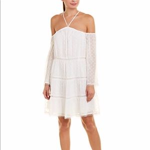 NEW White sheer sleeve Tahiti dress size S